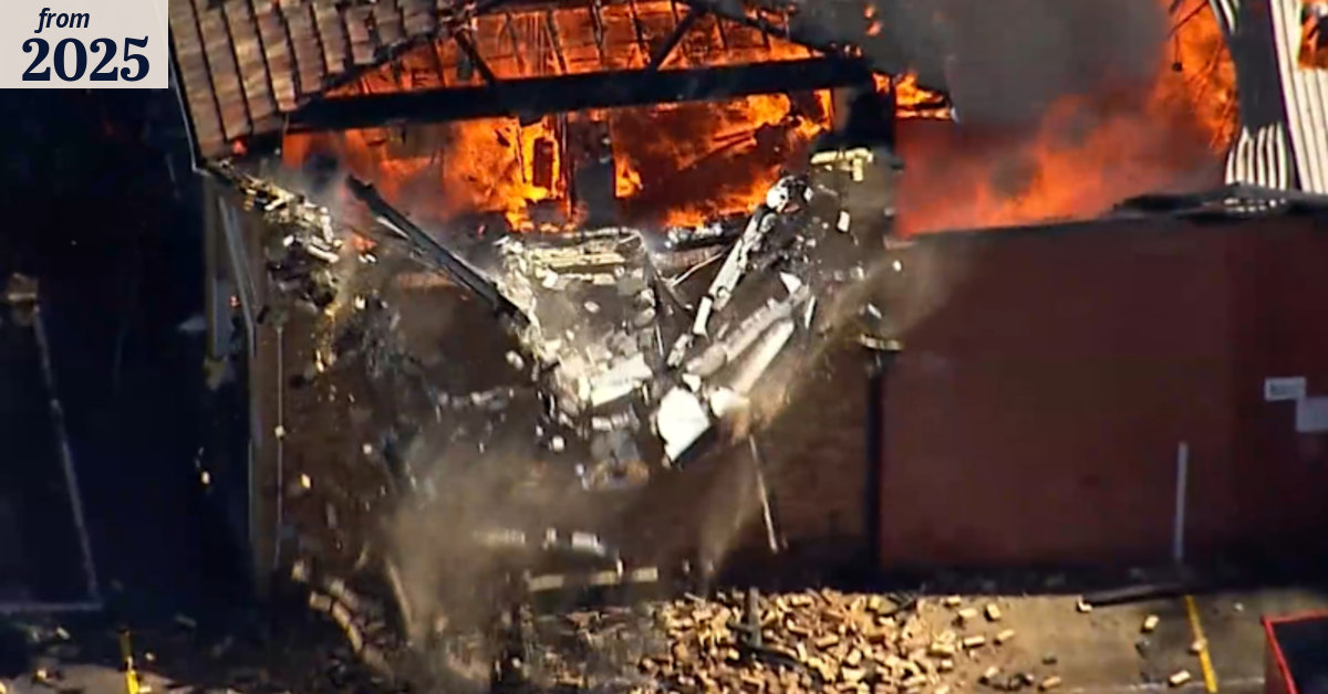 More than 50 firefighters battle furniture factory blaze in Sydney’s west