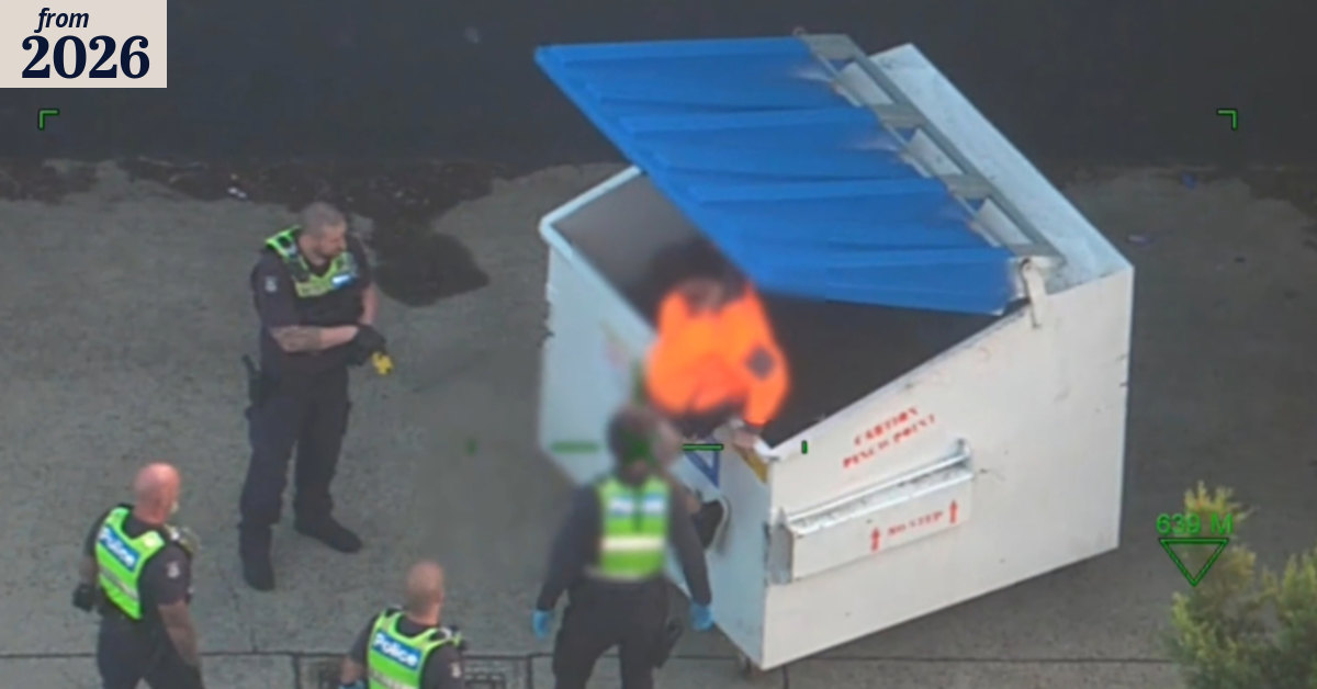 Police track man to shopping centre dumpster after car chase