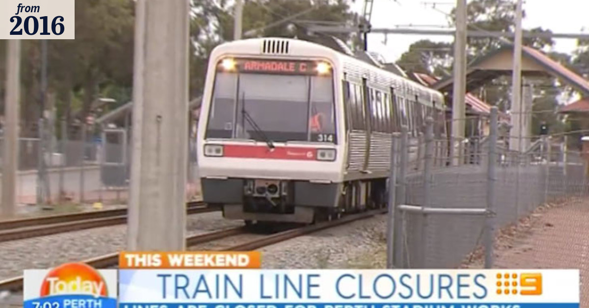 Perth train line closures