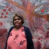 Artist Sylvia Ken infront of her painting âSeven Sisterâ that won the Wynne prize which is on display at the Art Gallery of NSW, in Sydney, NSW. 10th May, 2019. Photo: Kate Geraghty
