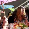 Sup in the sun ... parasols and retro frills pack the terrace at Madame Brussels, where cupcakes and other old-fashioned treats reign. 