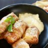 Cabbage rolls and avjar-slathered pide.