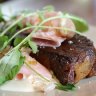 Beef brisket, pickled kohlrabi and smoked oyster mayonnaise.