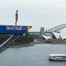 Red Bull Cliff Diving World Series Champion Rhiannan Iffland takes to a practice platform in Sydney before the Red Bull Cliff Diving World Series this weekend.