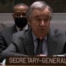 UN Security Secretary-General Antonio Guterres says he has one message for Russian President Vladimir Putin “ "Give peace a chance. Too many people have already died/"