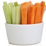 Carrot sticks and celery.