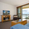 Mantra Mooloolaba Beach is four-star comfort with a view of the beach from the shower.