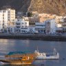 A dhow in Mutrah harbour, Muscat.