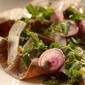 Pickled Ox tongue and breakfast radish.