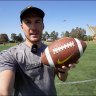 Former American football punter Josh Growden demonstrates how to kick the perfect punt.