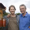 Father and son Stuart and Cedar (left) Anderson with their invention.