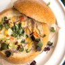 Clam chowder bread roll at BCKYRD.