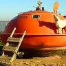 Capsule Hotel, Den Haag, the Netherlands. The "rooms" were originally designed as escape pods for oil rig workers but have been turned into rather strange and cramped accommodation.