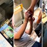 A man wearing a Star of David hat enters the popular eatery and orders a hibiscus tea before walking to the back of the store