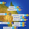 National weather forecast for Thursday August 21