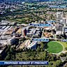 Plans unveiled in 2020 for the redevelopment of a vacant block near Royal North Shore Hospital. The block is now up for sale to private developers.