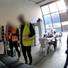 "No one brings their underpants on site and washes them at work.": Union official alleges labourers are living within a major construction site.