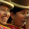 Hats on ... women at this year's Gran Poder parade, La Paz's biggest festival.