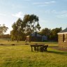 The Mount Sturgeon cottages sit at the end of the Grampians mountain range.