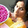 Moveable feast ... flower offering at Varanasi.