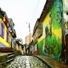 Revival ... street scenes in the colourful La Candelaria colonial quarter.