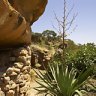 Lone ranger ... Valerio Ricetti built a home in the rocks.