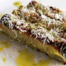 Justin North's cannelloni of silverbeet with burnt butter and parmesan.