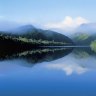 Calming influence ... the Gordon River, as smooth as a sheet of glass.