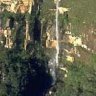 The Horseshoe Falls at Govett's Leap, Blackheath