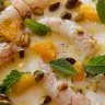 Dish: Scampi crudo.