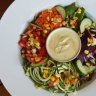 The colourful buddha bowl at Diggers Vegie Kitchen.