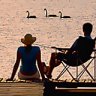 Spoilt for choice ... relaxing on the Murray River