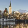 Beauties ... a church on Slovenia's only island on Lake Bled.