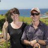 Back to nature: Fiona and Adam Walmsley at Buena Vista Farm. They sell free-range eggs, pork and organic vegetables.