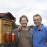 Sweet success: Father and son inventors Cedar (left) and Stuart Anderson are set to crowdfund full production of their innovative hive.
