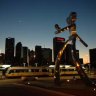 The 'Travelling Man' sculpture in Deep Ellum.