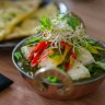 Palak paneer (spinach with house-made cheese cubes)