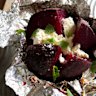 Foil-roasted big beets with ricotta and mint from 'Mr Wilkinson's Favourite Vegetables'  published by Murdoch Books.