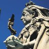 Grand heritage ... Queen Victoria watches over Ballarat Town Hall.