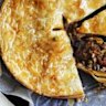 Easter lamb and pea pie.