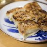 Pan-fried pork gyoza: one of the Japanese standards you'll find here.