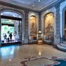 Lobby of Hotel Château Monfort, Milan.