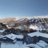 A snowfall turns Thredbo Village into a winter wonderland.