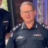 Former Victoria Police deputy commissioner Ross Guenther is farewelled on his last day.