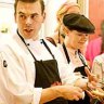 Stirring supervision ... students get to grips with the intricacies of Thai cuisine at the Sticky Rice Cooking School. 