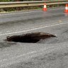 Old Erowal Bay resident Rachel Davidge-Hill managed to capture on camera the moment part of The Wool Road fell away during heavy rain this month.