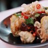 Magic Mountain Saloon's pork scratchings, beer battered mussels and sticky pork.