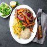 Lomo saltado, a stir-fry with beef, onions, tomatoes, chips and rice is a local favourite.