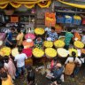 The flower market at Dadar Mumbai.