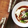 Hearty: Braised lamb shanks by Three Blue Ducks chef Mark La Brooy. Styling by Vicki Valsamis.